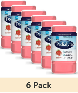 6 pack Pedialyte Electrolyte Drink Strawberry 1 Liter